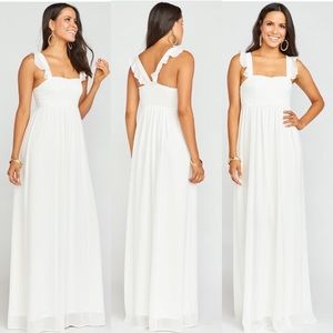 Show Me Your Mumu June Maxi Dress white large